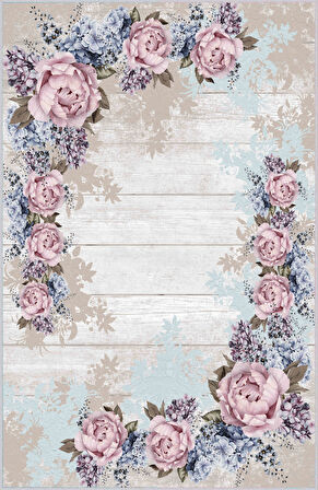 Dijital Baskı Yıkanabilir Kaymaz Taban Salon Halısı Ve Yolluk LNA1120