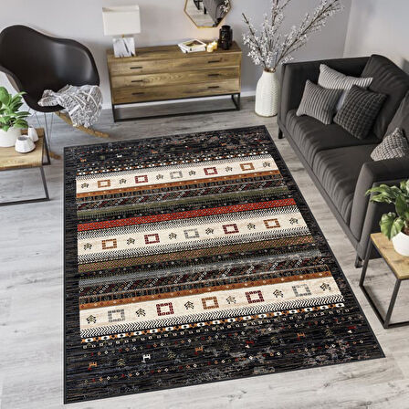 Dijital Baskı Yıkanabilir Kaymaz Taban Salon Halısı Ve Yolluk LNA1149