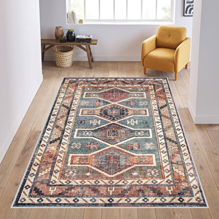 Dijital Baskı Yıkanabilir Kaymaz Taban Salon Halısı Ve Yolluk LNA1178