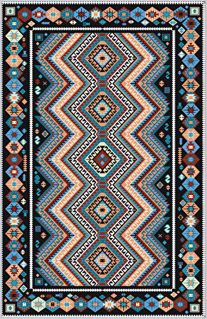 Dijital Baskı Yıkanabilir Kaymaz Taban Salon Halısı Ve Yolluk LNA1198