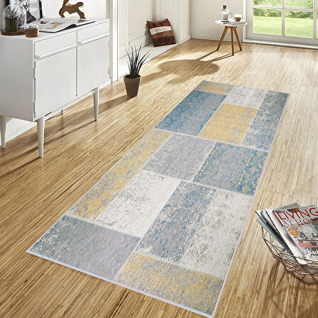 Dijital Baskı Yıkanabilir Kaymaz Taban Salon Halısı Ve Yolluk LNA1259