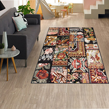 Dijital Baskı Yıkanabilir Kaymaz Taban Salon Halısı Ve Yolluk LNA1283