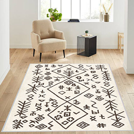 Eliana Home Dijital Baskı Yıkanabilir Kaymaz Taban Salon Halısı Ve Yolluk LNA1321