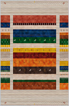 Dijital Baskı Yıkanabilir Kaymaz Taban Salon Halısı Ve Yolluk LNA1327-HS-515