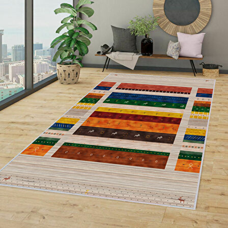 Dijital Baskı Yıkanabilir Kaymaz Taban Salon Halısı Ve Yolluk LNA1327-HS-515