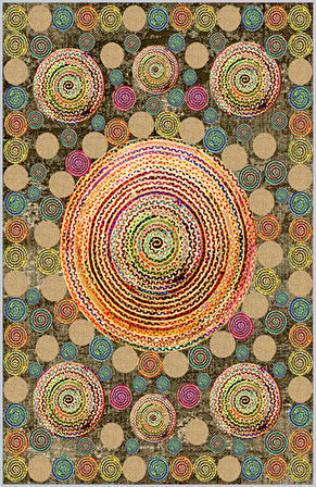 Dijital Baskı Yıkanabilir Kaymaz Taban Salon Halısı Ve Yolluk LNA1380-SD288