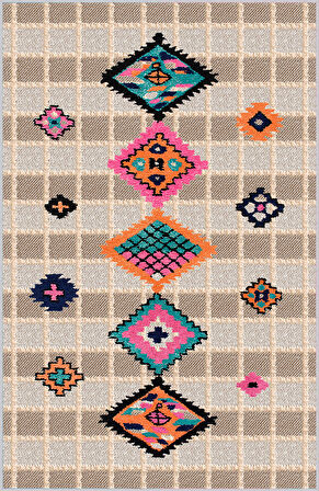 Dijital Baskı Yıkanabilir Kaymaz Taban Salon Halısı Ve Yolluk LNA1490