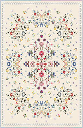 Dijital Baskı Yıkanabilir Kaymaz Taban Salon Halısı Ve Yolluk LNA1599