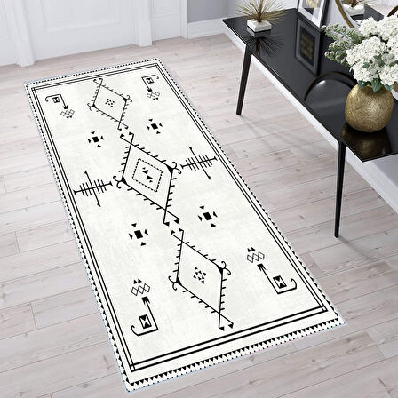 Dijital Baskı Yıkanabilir Kaymaz Taban Salon Halısı Ve Yolluk LNA1608