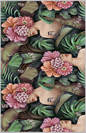 Dijital Baskı Yıkanabilir Kaymaz Taban Salon Halısı Ve Yolluk LNA1662