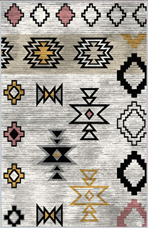 Dijital Baskı Yıkanabilir Kaymaz Taban Salon Halısı Ve Yolluk LNA1664