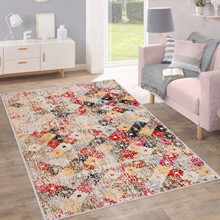 Dijital Baskı Yıkanabilir Kaymaz Taban Salon Halısı Ve Yolluk LNA1696