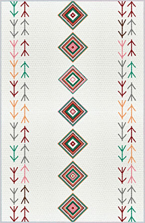 Dijital Baskı Yıkanabilir Kaymaz Taban Salon Halısı Ve Yolluk LNA1732