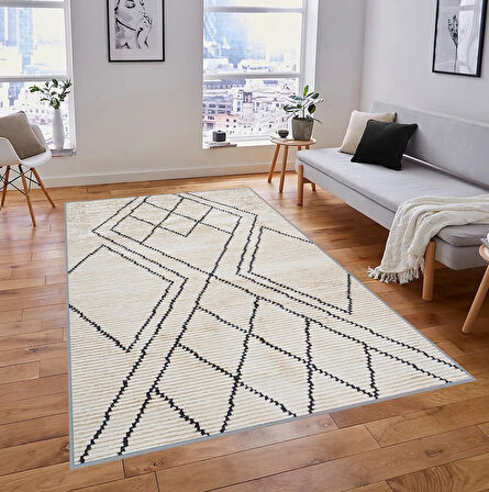 Eliana Home Dijital Baskı Yıkanabilir Kaymaz Taban Salon Halısı Ve Yolluk  LNA1825