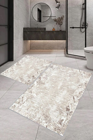 Eliana Home Dijital Baskı 2'li Banyo Paspas Takımı  LNA5-0561 100x60 ve 60x50 cm