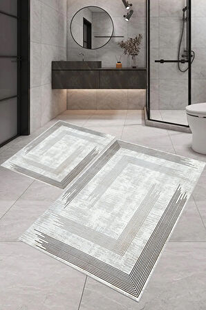 Eliana Home Dijital Baskı 2'li Banyo Paspas Takımı  LNA5-0752 100x60 ve 60x50 cm