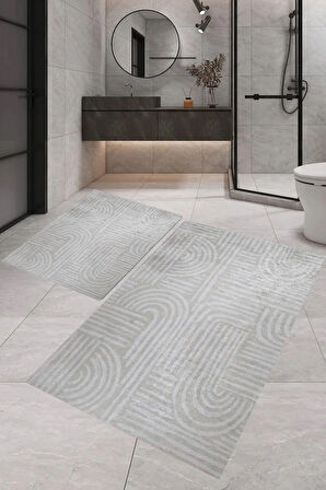 Eliana Home Dijital Baskı 2'li Banyo Paspas Takımı  LNA5-FNL319 100x60 ve 60x50 cm