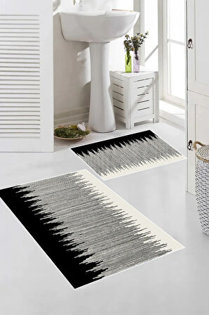 Eliana Home Dijital Baskı 2'li Banyo Paspas Takımı  LNA5-FNL421 100x60 ve 60x50 cm