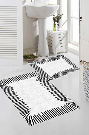 Eliana Home Dijital Baskı 2'li Banyo Paspas Takımı  LNA5-FNL442 100x60 ve 60x50 cm