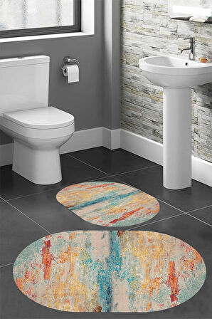 Eliana Home Dijital Baskı 2'li Banyo Paspas Takımı  LNA5-HS212 100x60 ve 60x50 cm