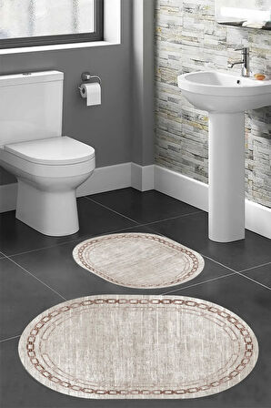 Eliana Home Dijital Baskı 2'li Banyo Paspas Takımı  LNA5-HT899 100x60 ve 60x50 cm