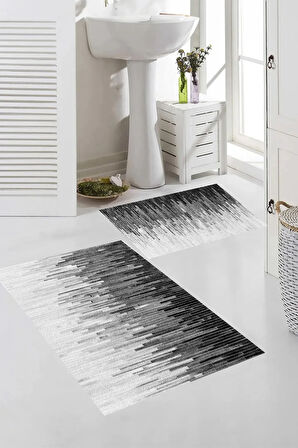 Eliana Home Dijital Baskı 2'li Banyo Paspas Takımı  LNA5-SM03 100x60 ve 60x50 cm