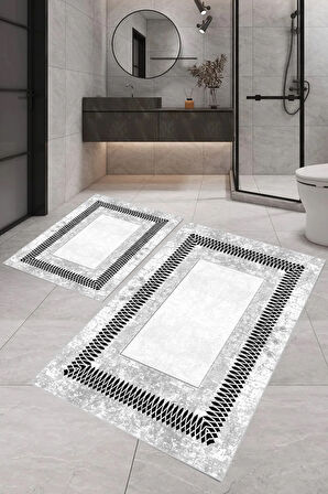 Eliana Home Dijital Baskı 2'li Banyo Paspas Takımı  LNA5-SM90 100x60 ve 60x50 cm