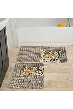 Eliana Home Dijital Baskı 2'li Banyo Paspas Takımı  LNA5001 100x60 ve 60x50 cm