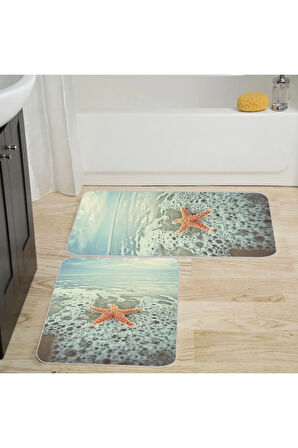 Eliana Home Dijital Baskı 2'li Banyo Paspas Takımı  LNA5003 100x60 ve 60x50 cm