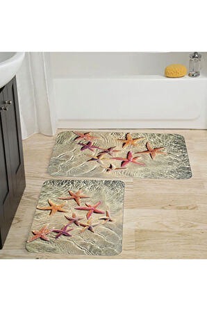 Eliana Home Dijital Baskı 2'li Banyo Paspas Takımı  LNA5006 100x60 ve 60x50 cm