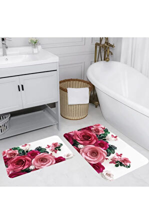 Eliana Home Dijital Baskı 2'li Banyo Paspas Takımı  LNA5060 100x60 ve 60x50 cm