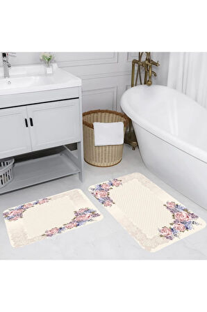 Eliana Home Dijital Baskı 2'li Banyo Paspas Takımı  LNA5062 100x60 ve 60x50 cm