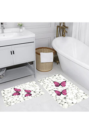 Eliana Home Dijital Baskı 2'li Banyo Paspas Takımı  LNA5071 100x60 ve 60x50 cm