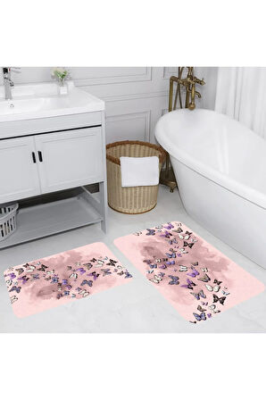 Eliana Home Dijital Baskı 2'li Banyo Paspas Takımı  LNA5077 100x60 ve 60x50 cm