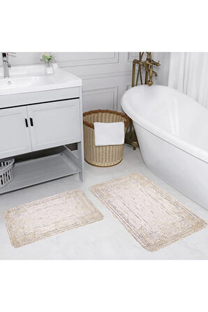 Eliana Home Dijital Baskı 2'li Banyo Paspas Takımı  LNA5092 100x60 ve 60x50 cm