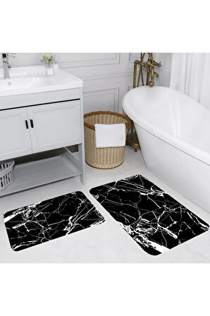 Eliana Home Dijital Baskı 2'li Banyo Paspas Takımı  LNA5100 100x60 ve 60x50 cm