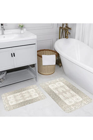 Eliana Home Dijital Baskı 2'li Banyo Paspas Takımı  LNA5105 100x60 ve 60x50 cm