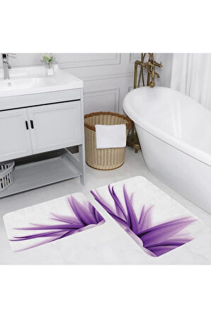 Eliana Home Dijital Baskı 2'li Banyo Paspas Takımı  LNA5133 100x60 ve 60x50 cm