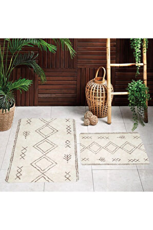 Eliana Home Dijital Baskı 2'li Banyo Paspas Takımı  LNA5140 100x60 ve 60x50 cm