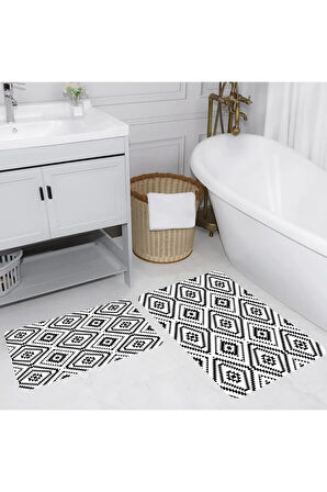 Eliana Home Dijital Baskı 2'li Banyo Paspas Takımı  LNA5149 100x60 ve 60x50 cm