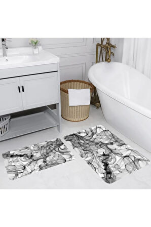 Eliana Home Dijital Baskı 2'li Banyo Paspas Takımı  LNA5151 100x60 ve 60x50 cm
