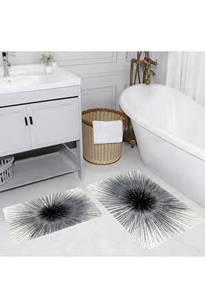 Eliana Home Dijital Baskı 2'li Banyo Paspas Takımı  LNA5154 100x60 ve 60x50 cm