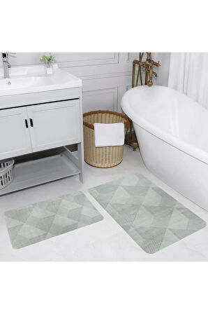 Eliana Home Dijital Baskı 2'li Banyo Paspas Takımı  LNA5172 100x60 ve 60x50 cm