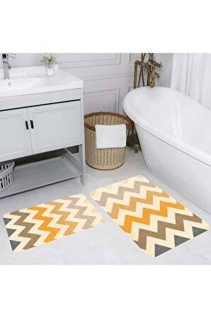 Eliana Home Dijital Baskı 2'li Banyo Paspas Takımı  LNA5175 100x60 ve 60x50 cm
