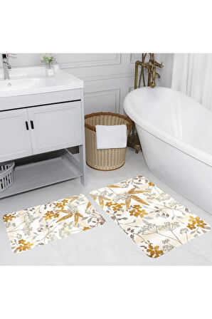 Eliana Home Dijital Baskı 2'li Banyo Paspas Takımı  LNA5176 100x60 ve 60x50 cm