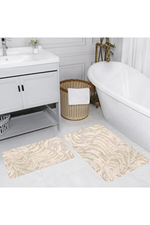 Eliana Home Dijital Baskı 2'li Banyo Paspas Takımı  LNA5208 100x60 ve 60x50 cm