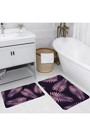 Eliana Home Dijital Baskı 2'li Banyo Paspas Takımı  LNA5220 100x60 ve 60x50 cm