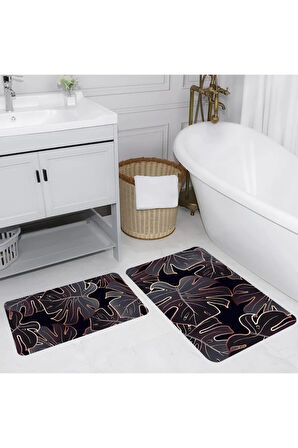 Eliana Home Dijital Baskı 2'li Banyo Paspas Takımı  LNA5221 100x60 ve 60x50 cm