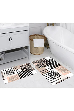 Eliana Home Dijital Baskı 2'li Banyo Paspas Takımı  LNA5238 100x60 ve 60x50 cm