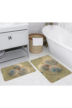 Eliana Home Dijital Baskı 2'li Banyo Paspas Takımı  LNA5239 100x60 ve 60x50 cm